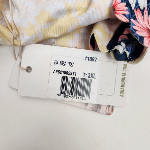 Agua Bendita Ross Eda Bikini Bottom Floral Daisy Blue Size 3XL NWT - Picture 5 of 6
